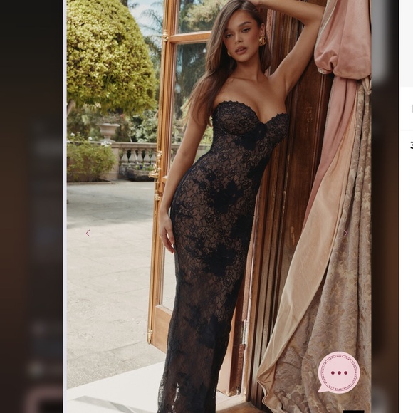 House of CB Black Lace Lucienne dress - Picture 2 of 5